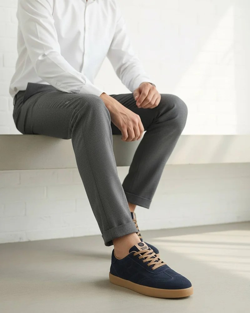 Bacca Bucci Indigo Dune Fresco – Suede Low-Top Sneakers for Men | Best Price UAE